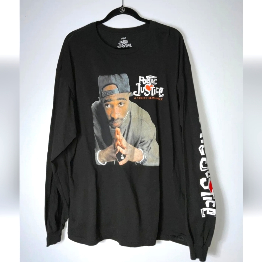 Tupac Poetic Justice Long Sleeve t-shirt Black